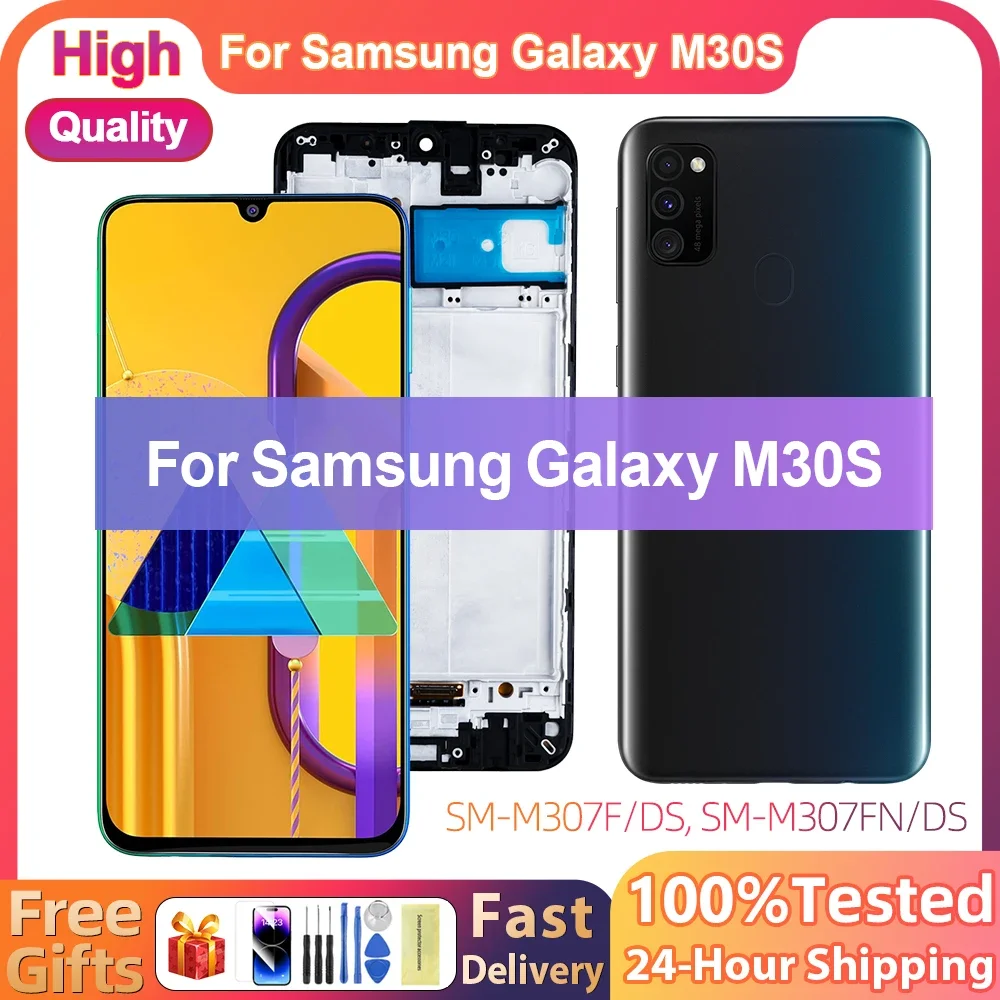 100% Tested For Samsung Galaxy M30S Display Touch Screen Digitizer Assembly For Samsung M30s M307 M307F