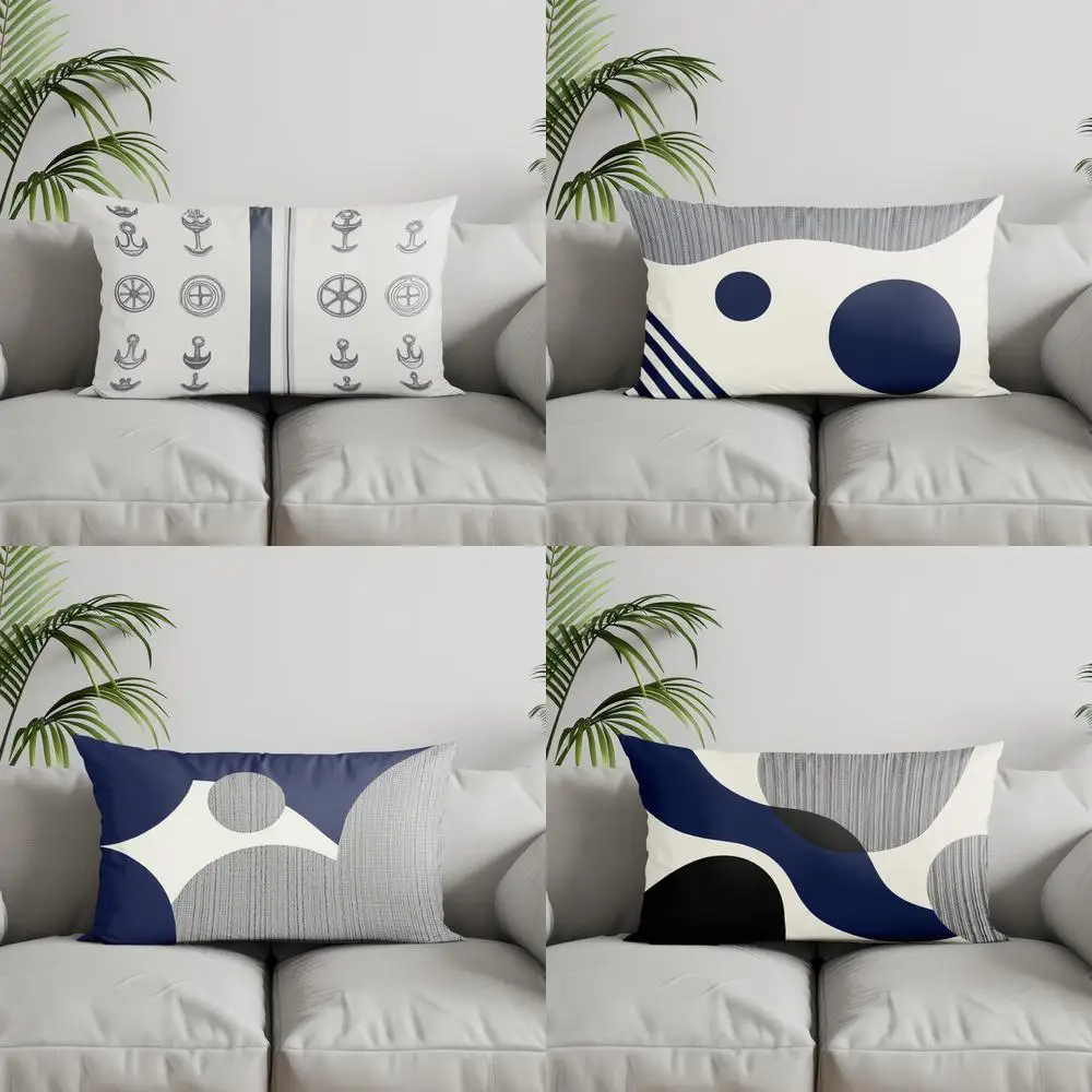 

Домашний декор, морской якорь и подушка на колесах, подходит для дивана, спальни, автомобиля, наволочка, прямоугольная подушка для спины