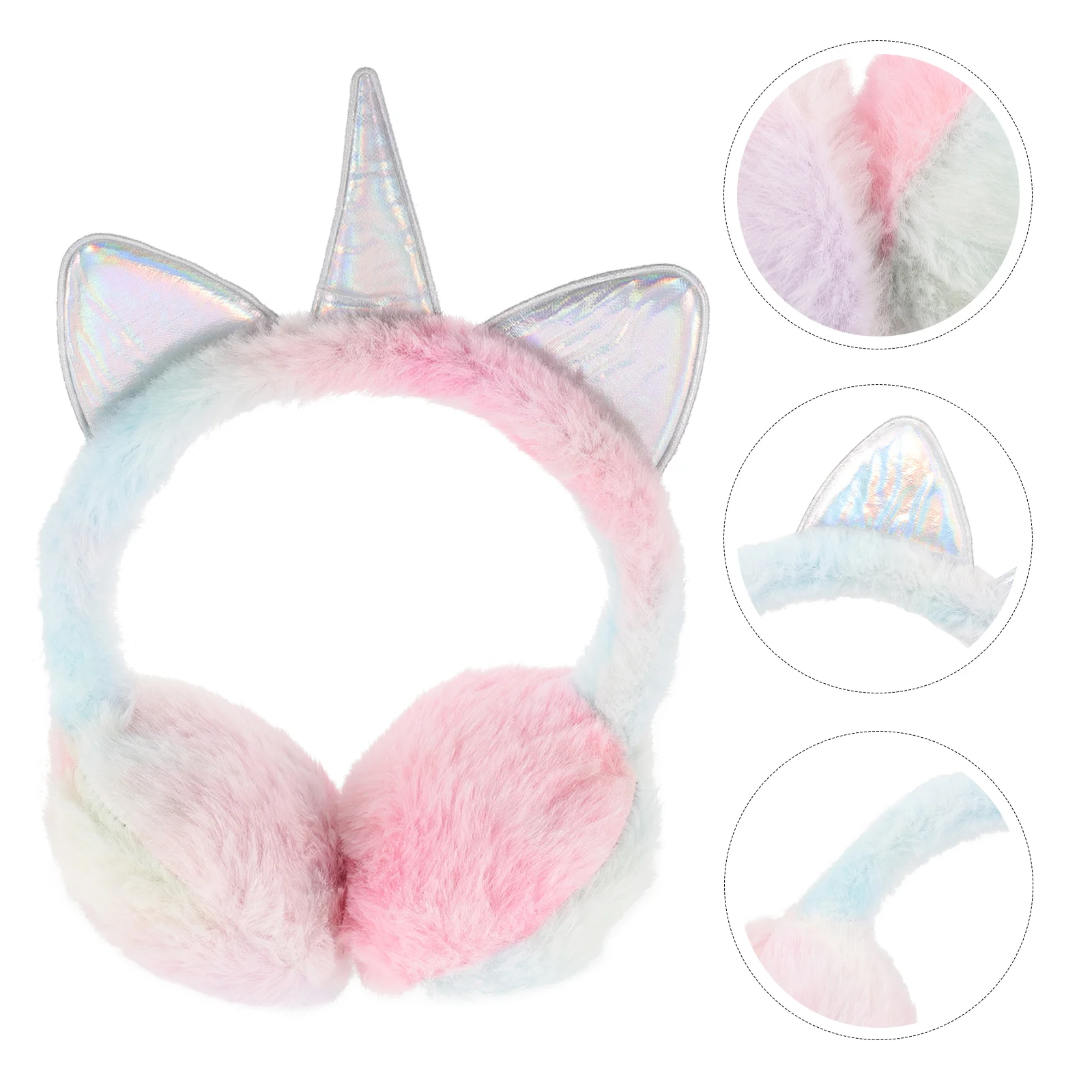 Copri polsino unicorno Glitter invernale Riutilizzabile Protezione per auricolare da equitazione Peluche Adorabili bambini Bambino