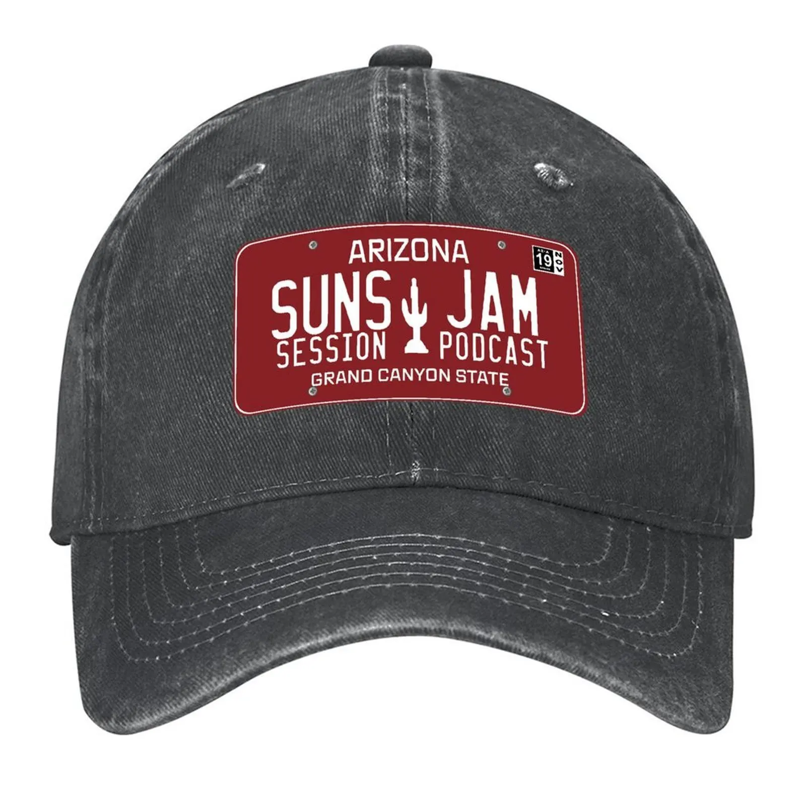Suns JAM AZ لوحة ترخيص المارون قبعة بيسبول سوداء عيد ميلاد أنيمي قبعة قبعة عسكرية رجل قبعات الذكور المرأة