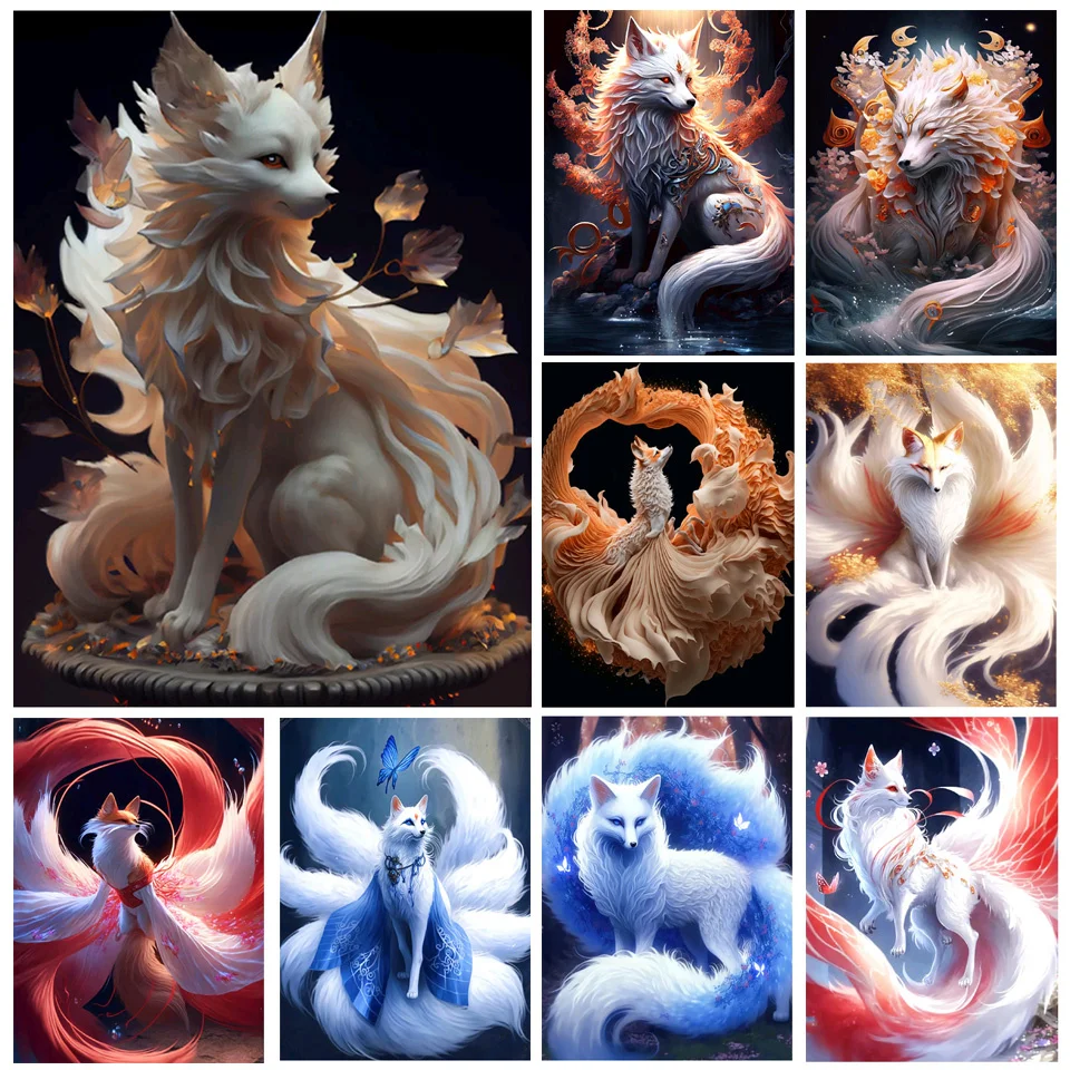 Spirit Fox 5D Diy Full Diamond Mosaic Diamond Painting Cross Stitch Puzzle Rhinestone Embroidery New Arrival Home Decor FF875