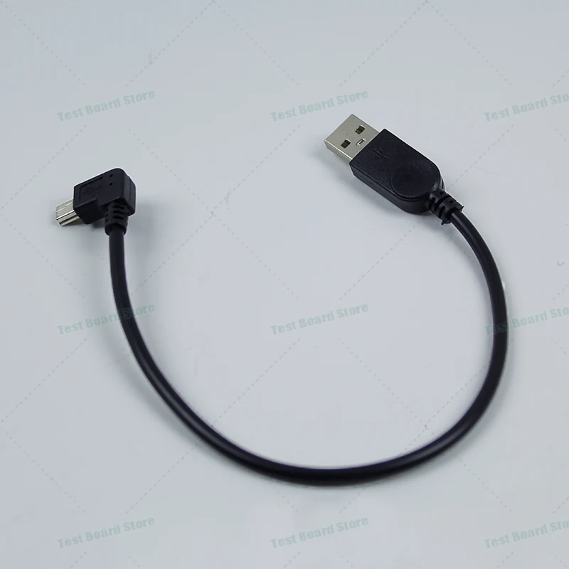 1Pce Mini USB do USB-A kabla zasilającego pod kątem 90 stopni w kształcie litery T mini kabel do ładowania USB dla kamera na deskę rozdzielczą