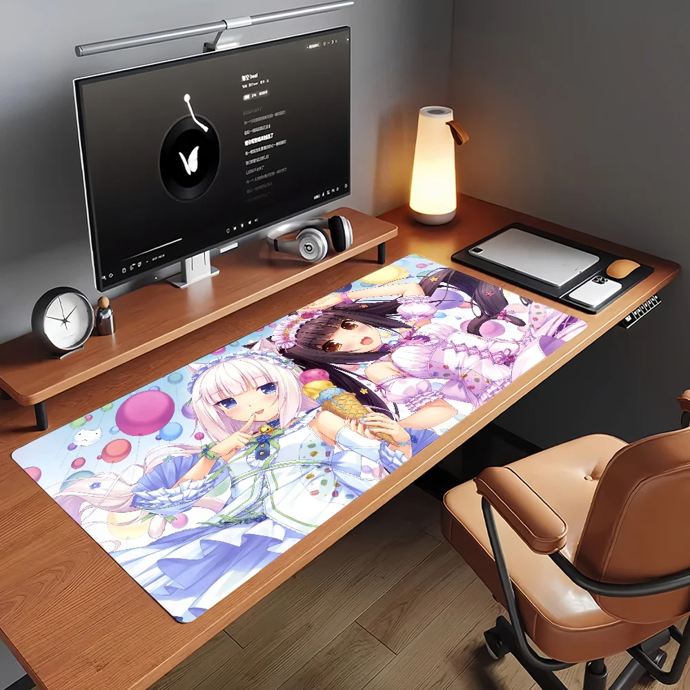Game N-Nekopara Cute Mouse Pad Non-slip Rubber Gamer Balance Computer Mat Decoracion Deskmat Laptop Office Large