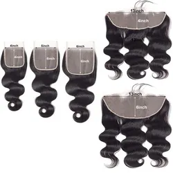 4x4 5x5 6x6 Lace Closure Body Wave Human Hair Transparent 13x4 13x6 Lace Frontal Closure Body Wave Ear To Ear Hair Extensions