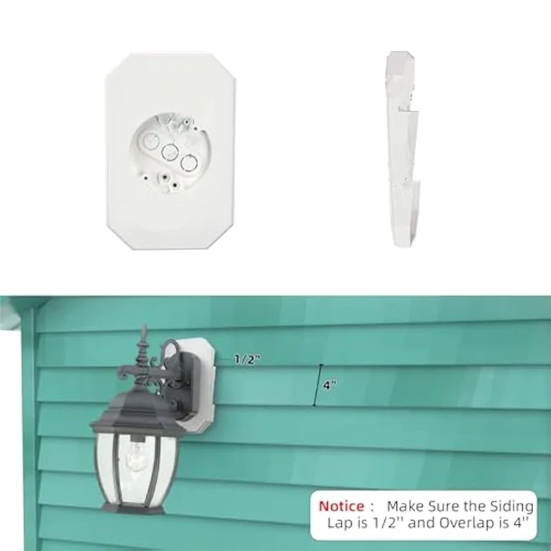 Монтажный блок MAKE-Siding, встроенный блок 8141DBL, монтажный блок для наружного освещения, 2 комплекта для 1/2 дюйма, двойной и 4-дюймовый сайдинг