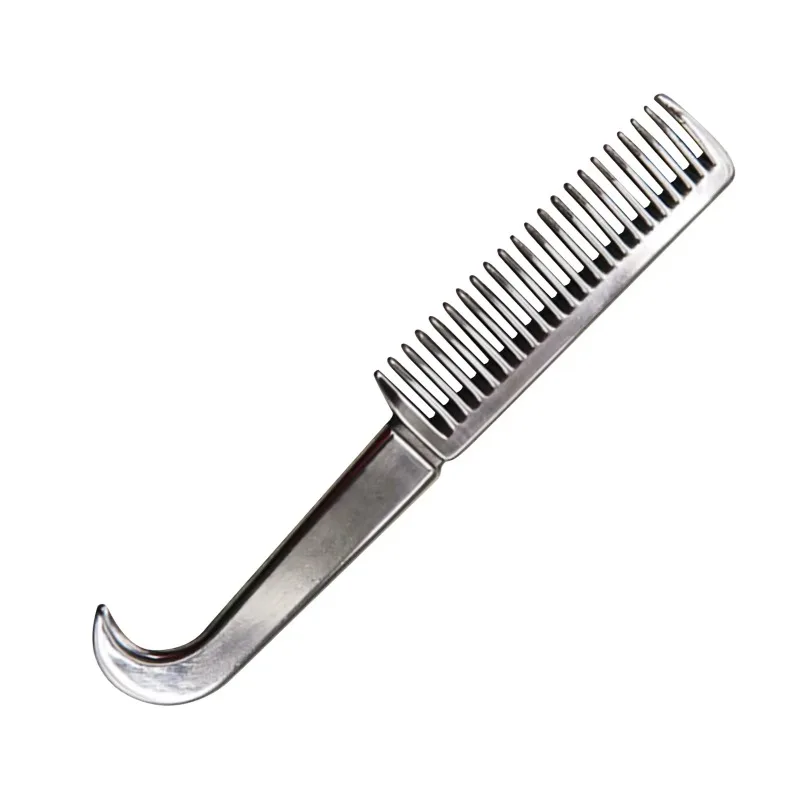 

Stainless Steel Veterinary Horse Comb Mane Tail Pulling Comb Metal Horse Grooming Comb Tool Long Hair Short Hair Massage