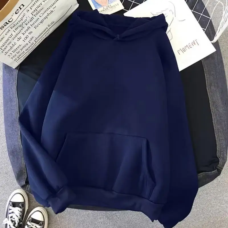 Herbst-Winter-Fleece-Hoodies, modische Freizeit-Sweatshirts für Herren und Damen, Harajuku, warme, übergroße Pullover, 11 Farben, Hip-Hop-Streetwear – Detail 1