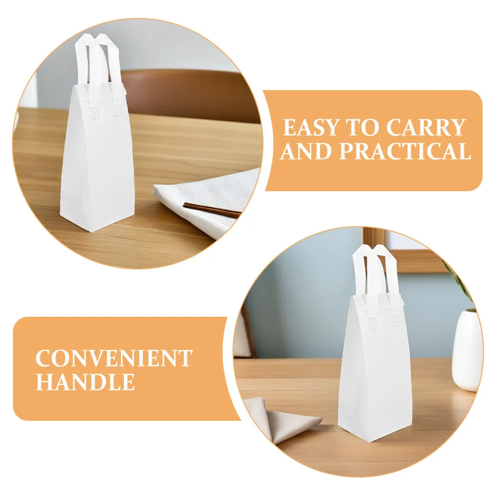 50Pcs Thermal Insulated Drink Carrier Bags Portable Takeout Bags Single Cup Packaging Hot Cold Beverage Coffee Holder view 6