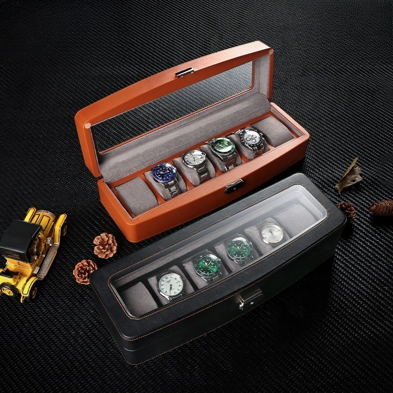 New watch storage box Household watch box Transparent sunroof display box