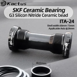 KACTUS Italian Bottom Bracket Ceramic Bearing ITA Bike Central Movement for Shimano SRAM 24mm Crankset Road Bicycle Center Shaft