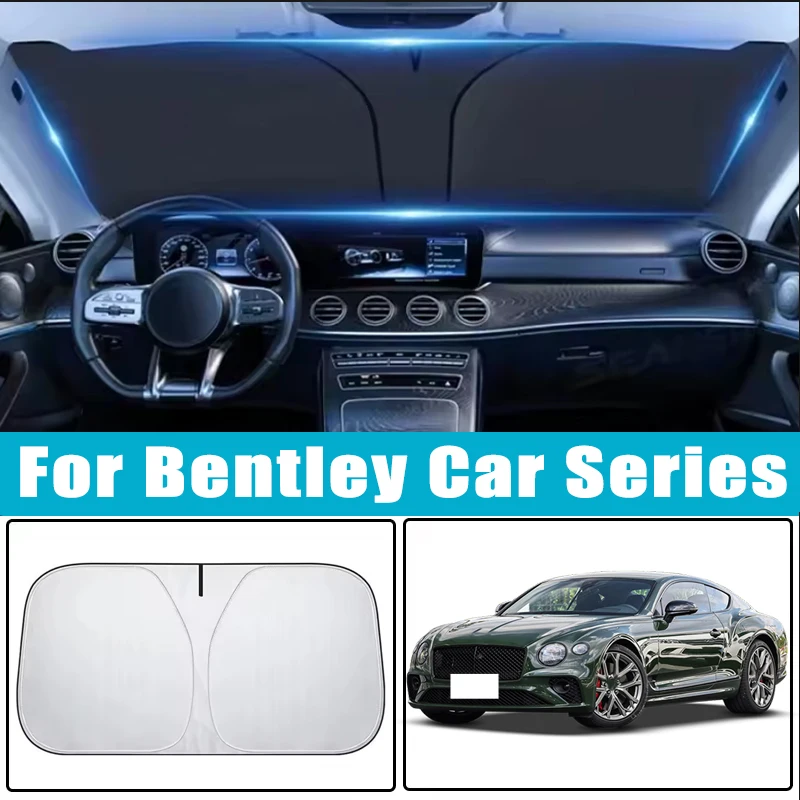 

For Bentley Continental GT Flying Spur Bentayga Mulsanne Car Sun Visor Windshield Sunshade Heat Insulation Auto Accessories