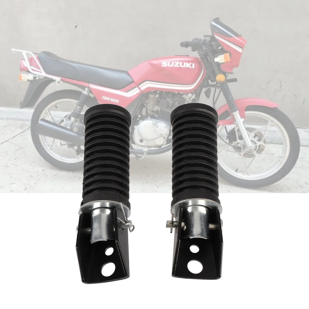 

2Pcs Motorcycle Front Rear Footrests Motorcycle Foot pegs For Suzuki GS125 GN125 Motocross Motorcycle Accessories FootPeg Pedals