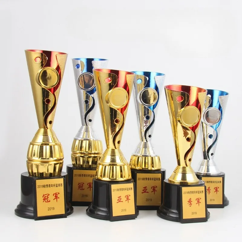 Plastic Trophy New High-end Sports Football Basketball Badminton Table Tennis Billiards Team Game Universal Trophy