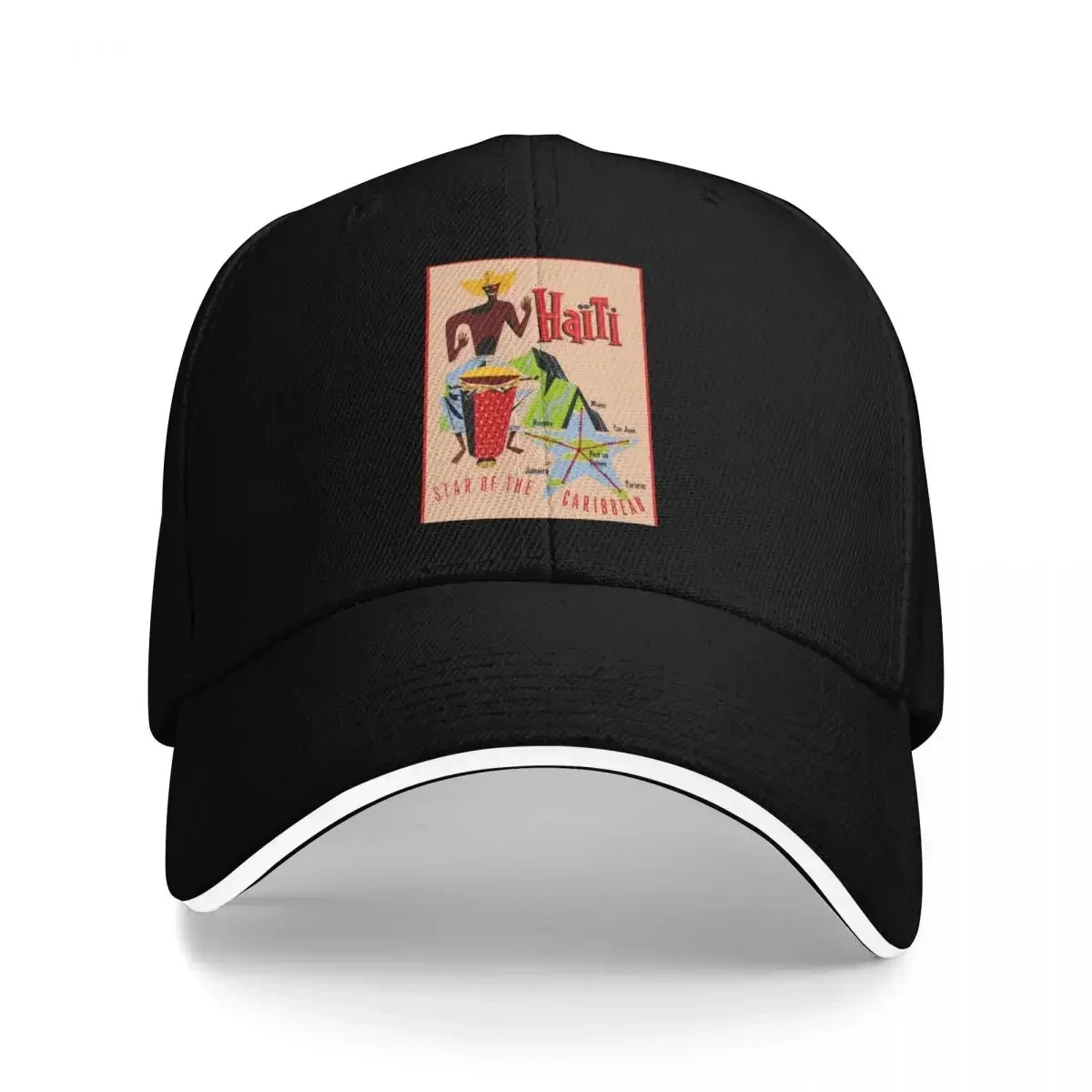 2026 HAITI : Vintage Star of the Caribbean Rare Advertising Print Baseball Cap dad hat birthday Men's Baseball Women's