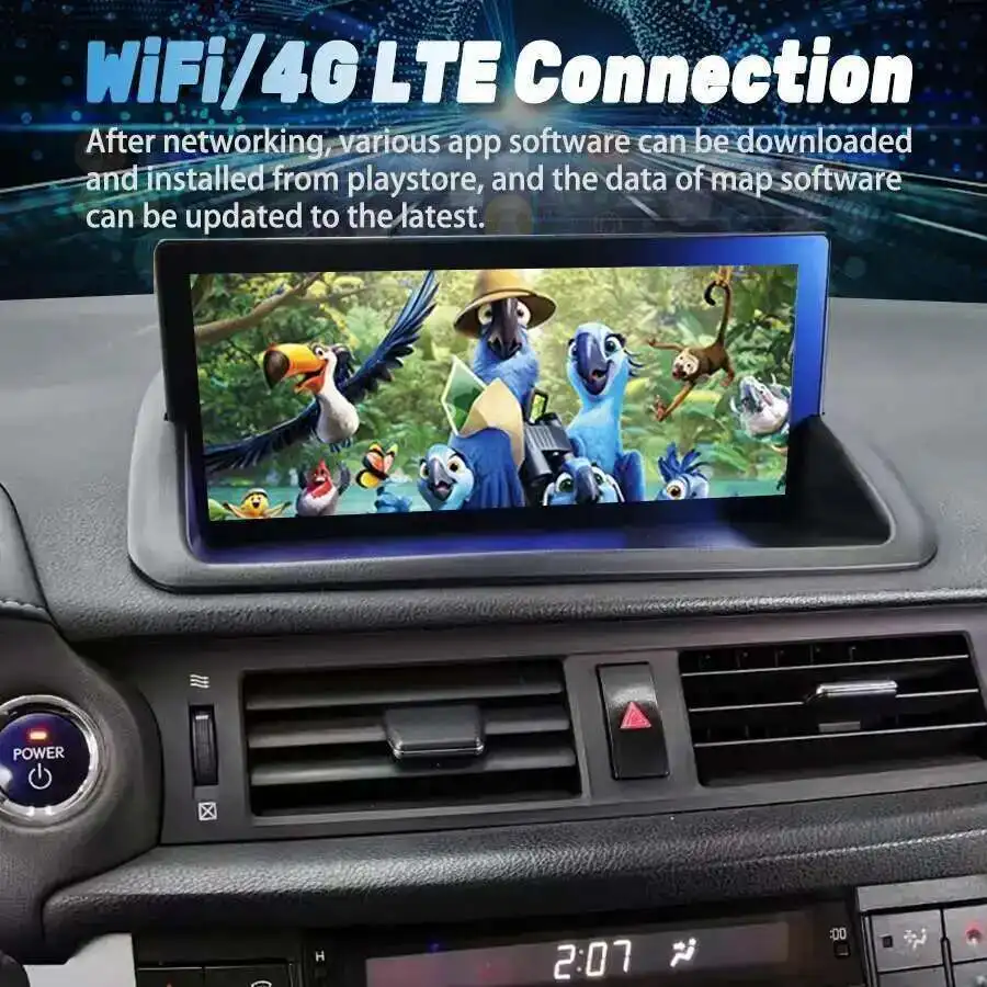 Qualcomm 665 reproductor de vídeo Multimedia estéreo Carplay para Lexus CT CT200 CT200h 2012-2020 Android 14 navegación DSP pantalla de 256GB