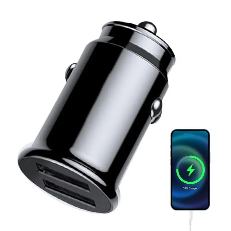 Mini Car Charger 3.1A Dual USB Fast Charging Universal Mobile Phone in Car Charge Tablet GPS For Smartphones 12V 24V