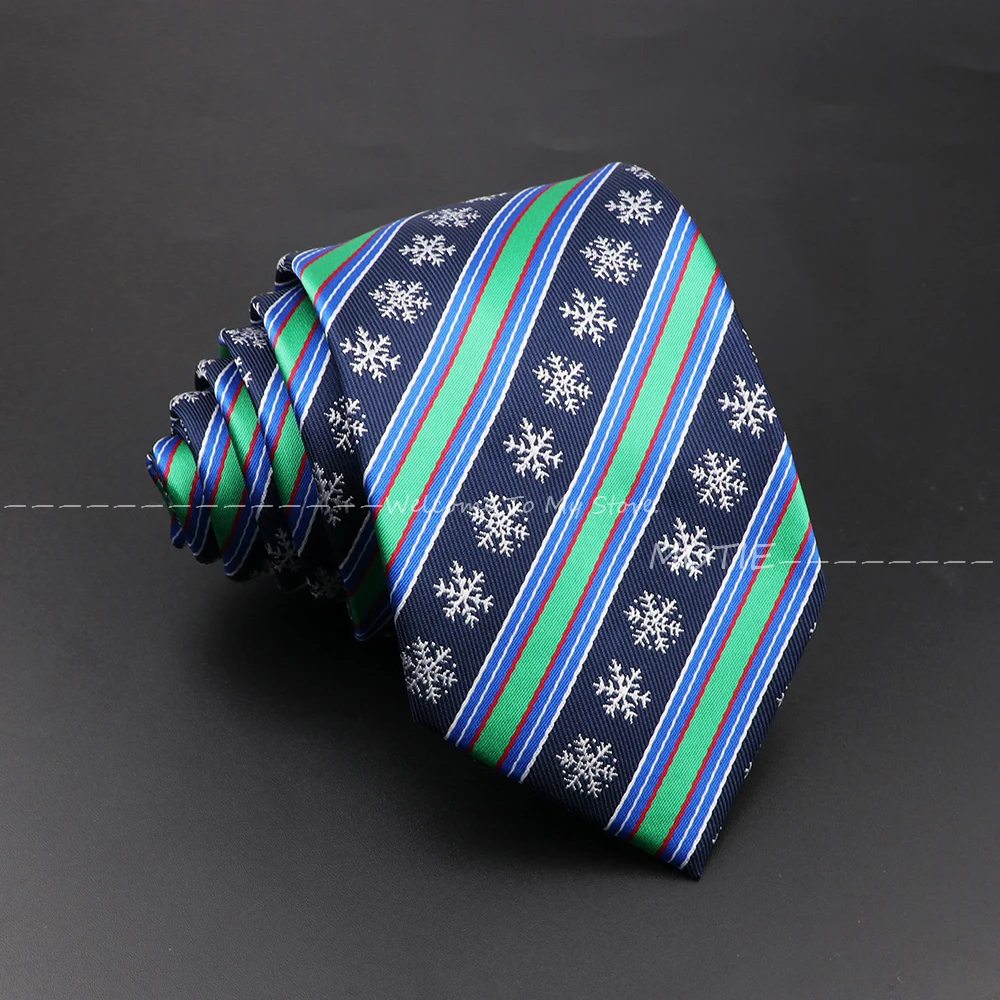 Christmas Tie For Men Women Skinny Jacquard Red Green Blue Snow Santa Claus Necktie Helloween Festival Party Suits Tie Gift