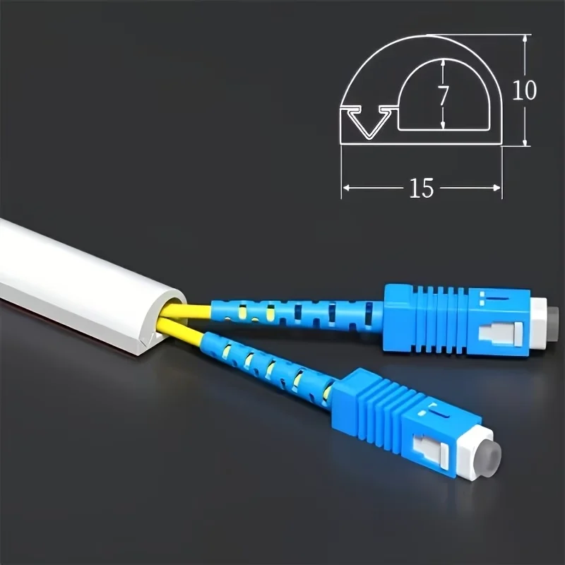 1PC 1/2/3/5/10m Cord Management Channel,Invisible Decorative Wire Cover, Anti-Step Protector, Adhesive Cable Raceway ﻿ ﻿