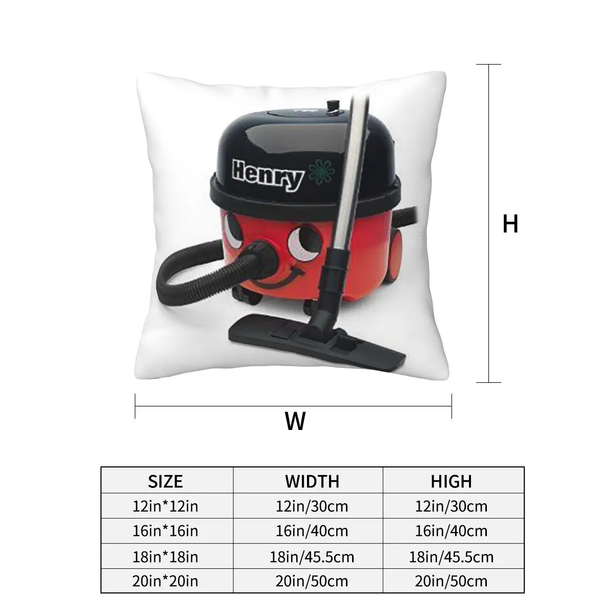 Henry Hoover Square Pillowcase Cushion Cover Pillow Case Throw Pillow Cover for Home Sofa Living Room