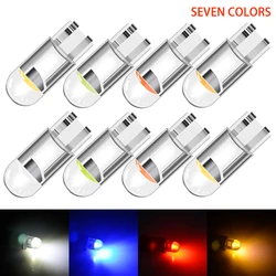 Car LED T10 W5W Canbus Glass COB 6000k Reading Dome Lamp Indicator Marker Wedge License PlateLight Bulb 168 194 192 DC 12V White