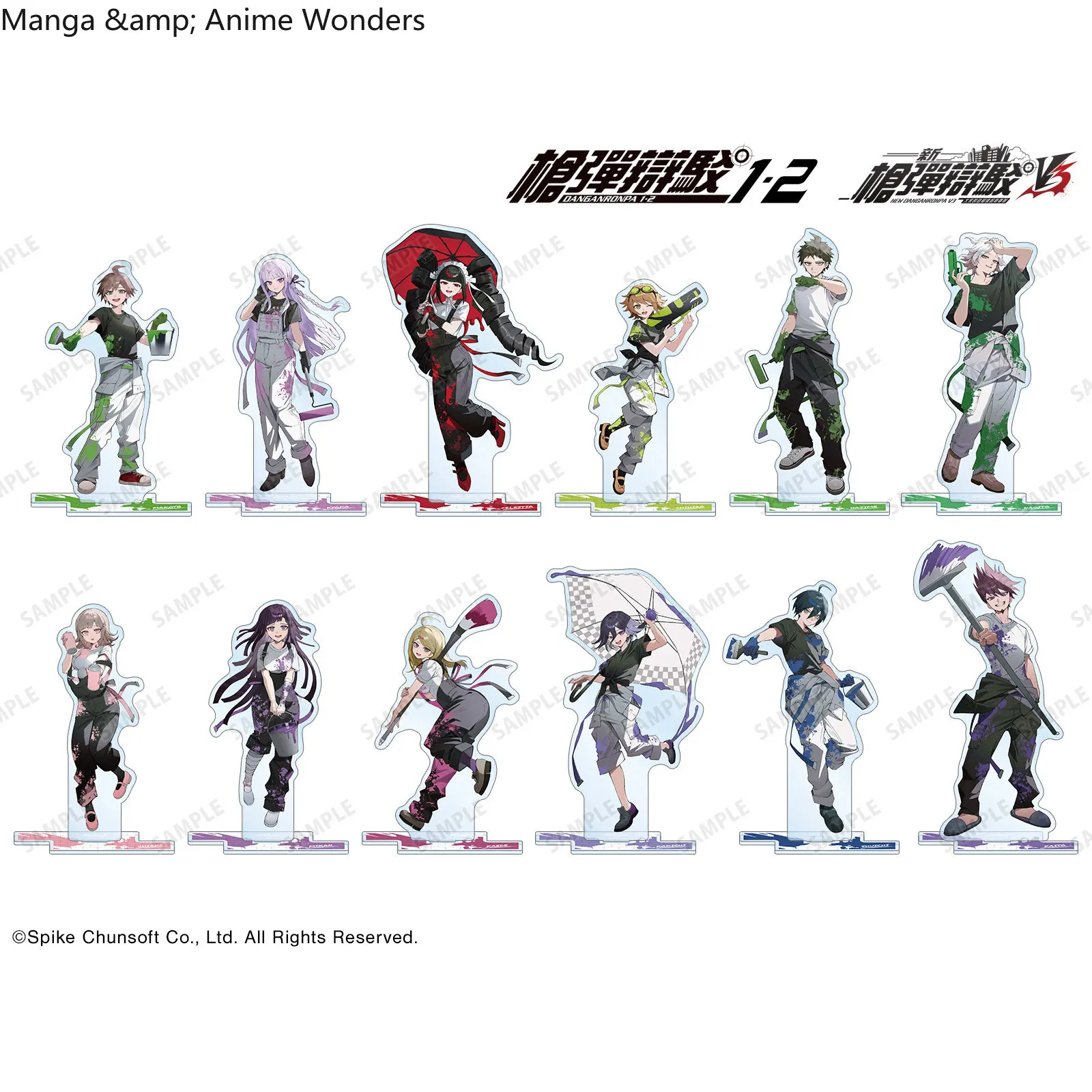 Anime Genuine Danganronpa Yasuhiro Taeko Cosplay Oil Paint Acrylic Figure Stand Standing Sign Desktop Ornament Gift Halloween