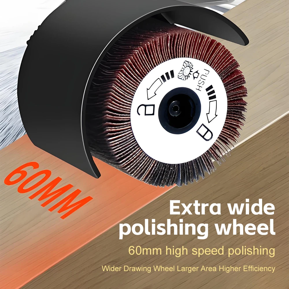 Drawing Machine Portable Stainless Steel Drawing Machine Electric Belt Sander Polishing Drawing Machine for Flat Metal Wood