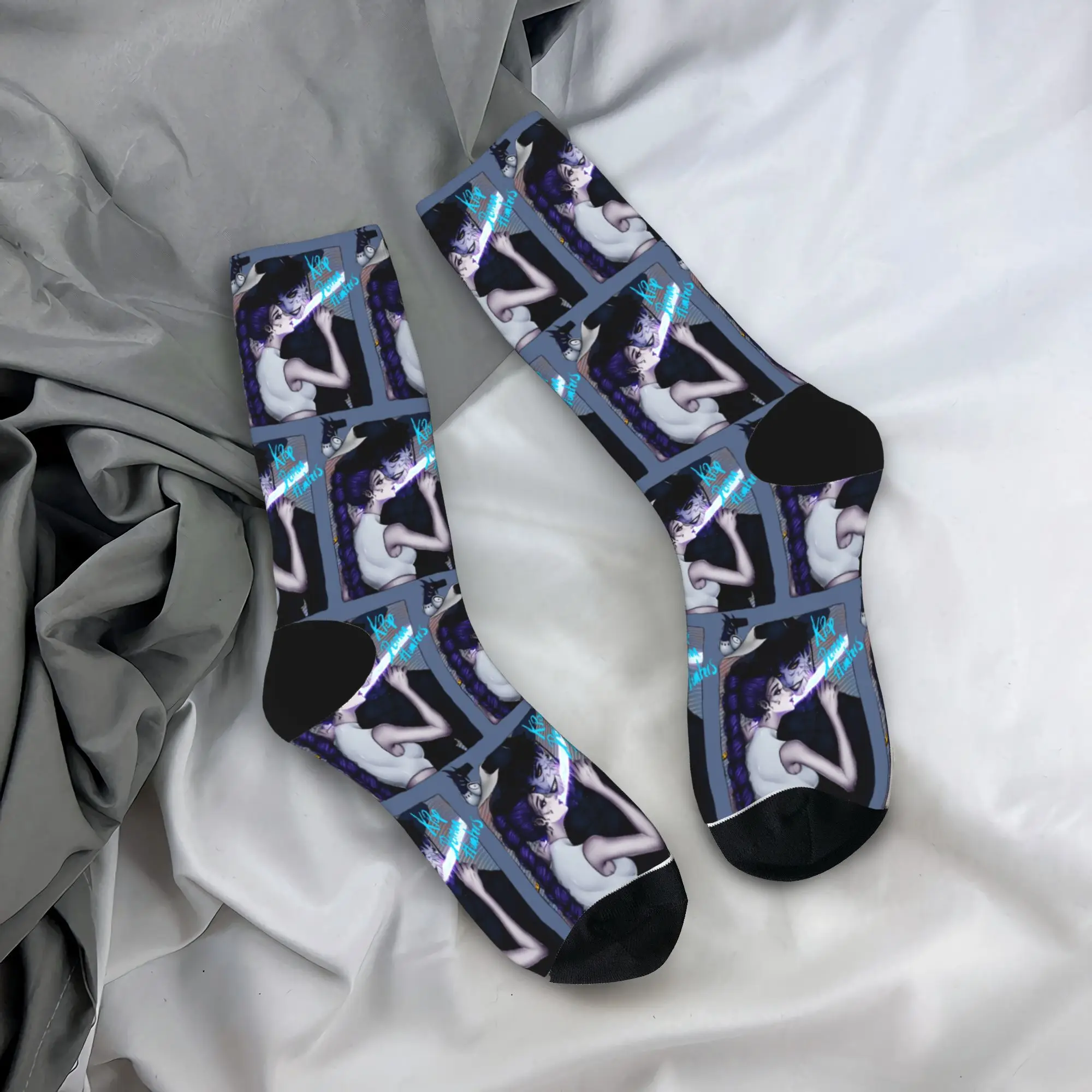 

Rumi And Jinu Kpop Demon Hunters Socks Harajuku Stockings Men Comfortable Outdoor Socks Spring Printed Non-Slip Socks