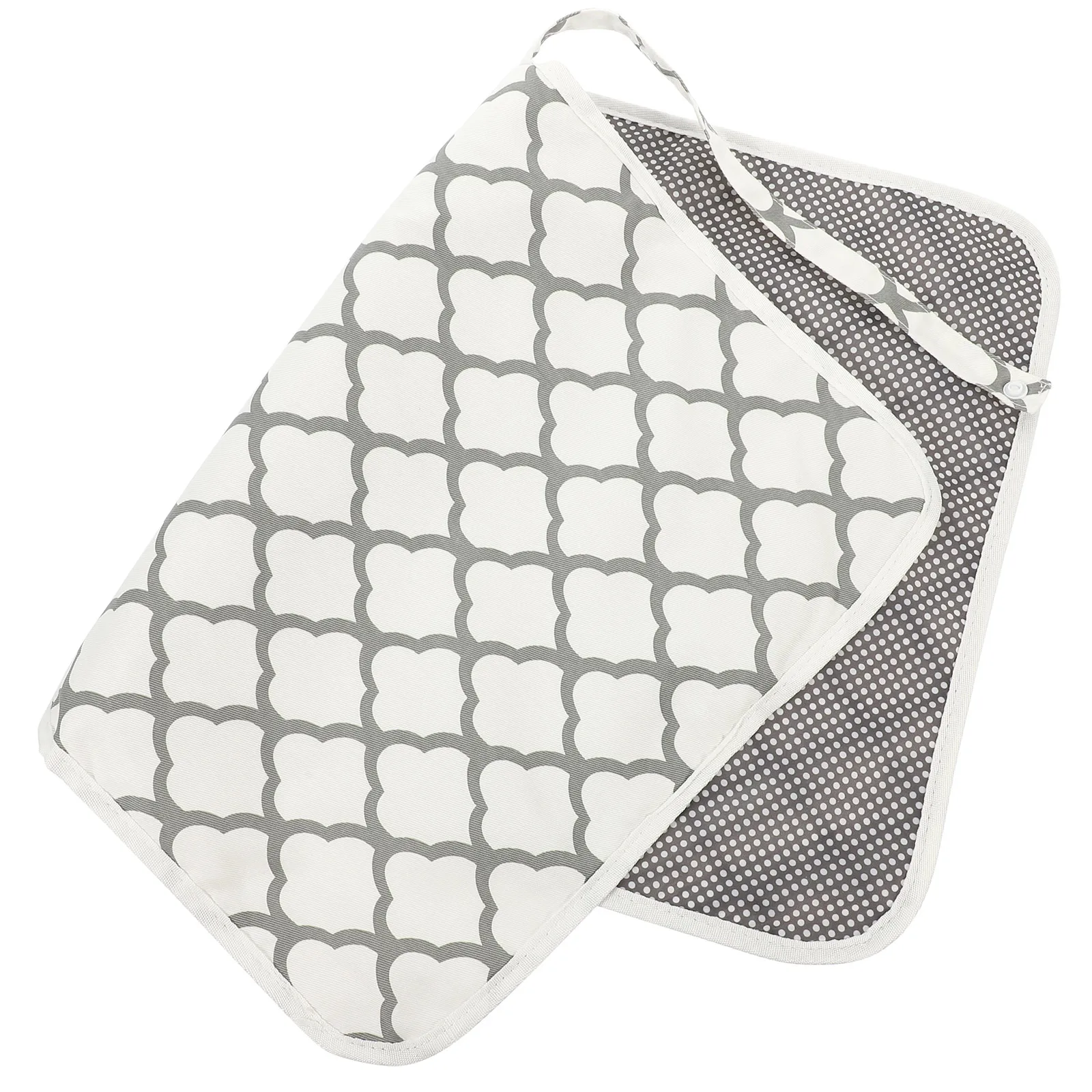 

Portable Baby Changing Pad Diaper Travel Soft Tpu Waterproof Layer Comfortable Reusable Washable Gray Geometric Mats