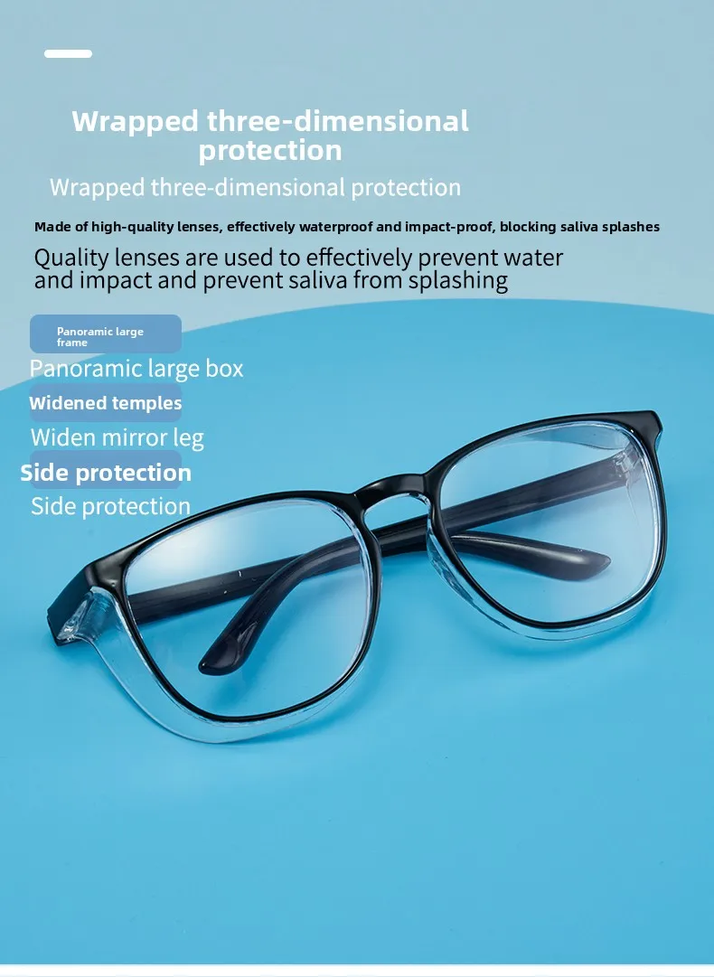Anti-Blaulicht-Brille, Anti-Beschlag-Pollenbrille, Rahmen kann mit Kurzsichtigen-Reitbrillen kombiniert werden, stoßfeste Sandsturm-Spritzschutzbrille – Detail 3