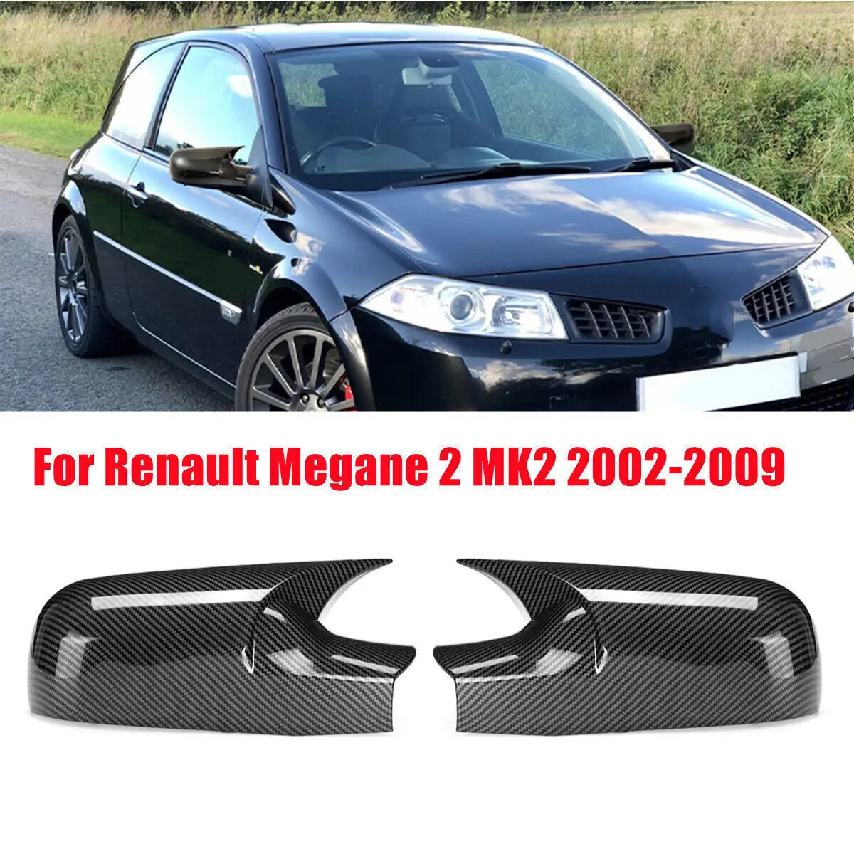 

Для Renault Megane 2 MK2 2002-2009 гг., крышка бокового зеркала заднего вида из углеродного волокна, крышка