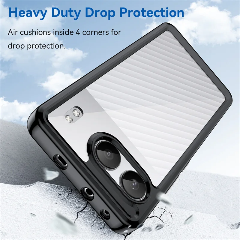 For Oneplus Nord 4 Clear Case Oneplus Nord 4 Cover Coque Funda Hard Translucent Soft Frame Shockproof Phone Bumper Oneplus Nord4