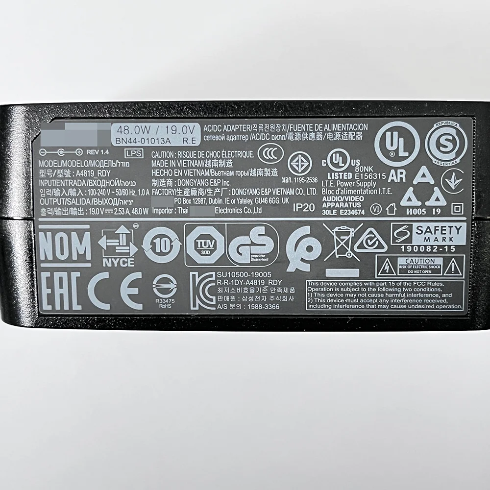 BN44-01013A a4819 _ rdy 48W 19V 2.53A AC/DC адаптер питания для LU28R550UQNXZA F27T700QQC U28R550UQ S24R350F C27G55TQWN