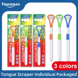 Fawnmum Silicone Tongue Scraper Cleaning Brush Food Grade Oral Care To Keep Fresh Breath 6Color Pack Tongue Clean Tongue Scraper