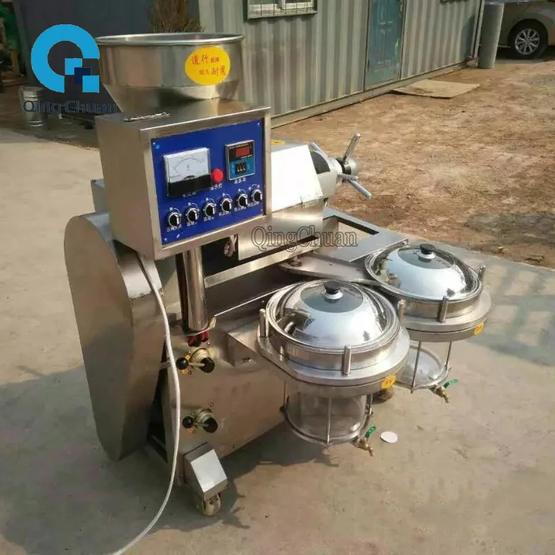 Oil Press Machine Automatic Commercial Peanut Rapeseed Melon Flaxseed Electric Screw Household Sesame Sunflower Seeds Extraction