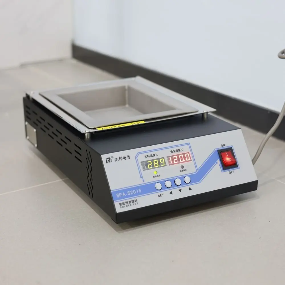 SPA-S2015 وعاء لحام رقمي مزدوج خالي من الرصاص لحام ديسولديرينغ حمام 200*150 مللي متر 1500 واط