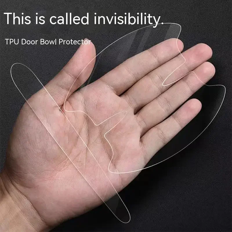 Car Door Handle Protective Sticker Wear Resistant Scratch Resistant Transparent Protective Strip TPU Door Bowl Protective Stick