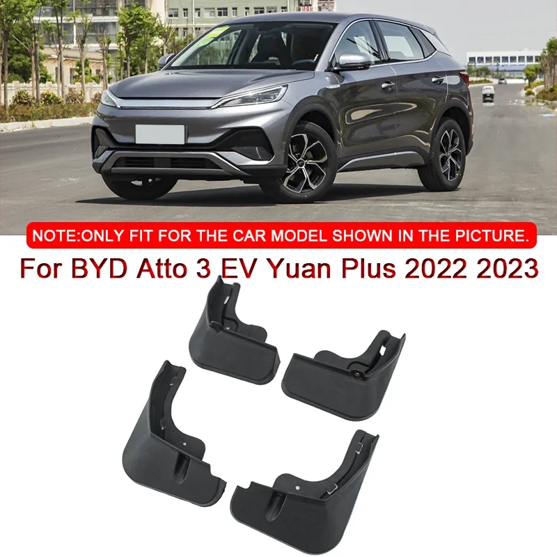 

For BYD Atto 3 EV Yuan Plus 2022 2023 Car Styling Car Mud Flaps Splash Guard Mudguards MudFlaps Front Rear Fender Auto Accessory