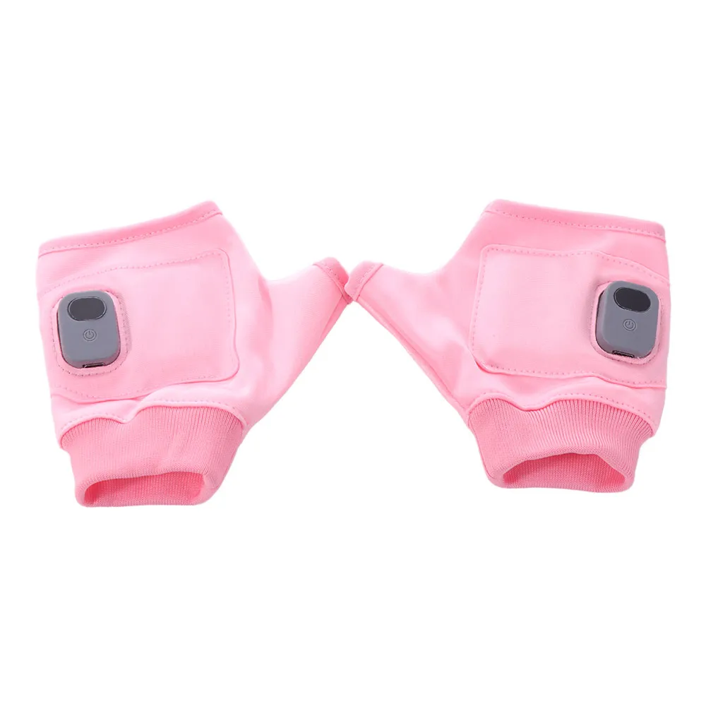 1 paar USB oplaadbare verwarmingshandschoenen Thermische vingerloze elektrische verwarmde handschoenen Temperatuurregeling Handwarmer