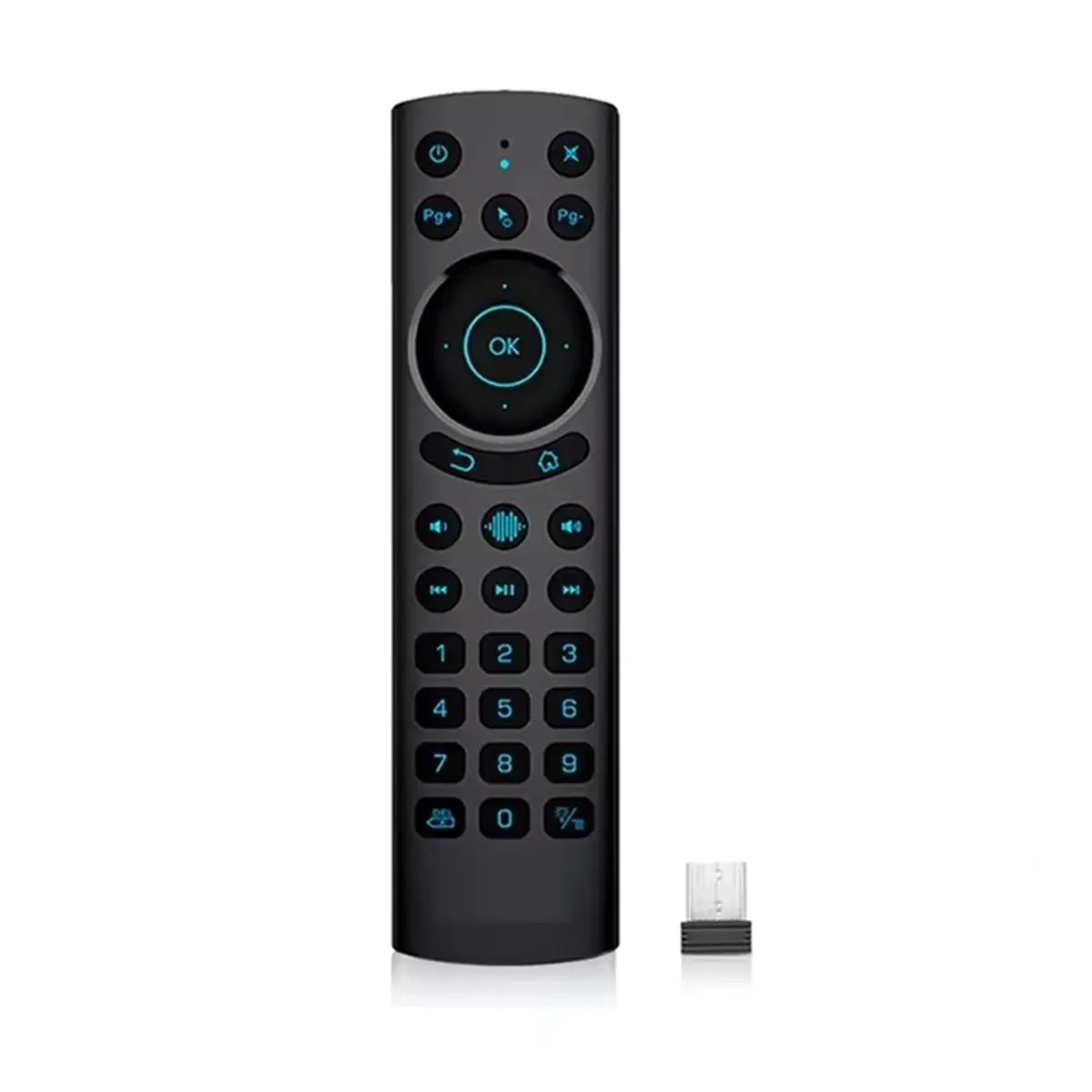 DT75BG G20S PRO Air Mouse Backlit 2.4G Wireless Gyroscope Smart Voice Remote Control with IR Learning for Android TV Box