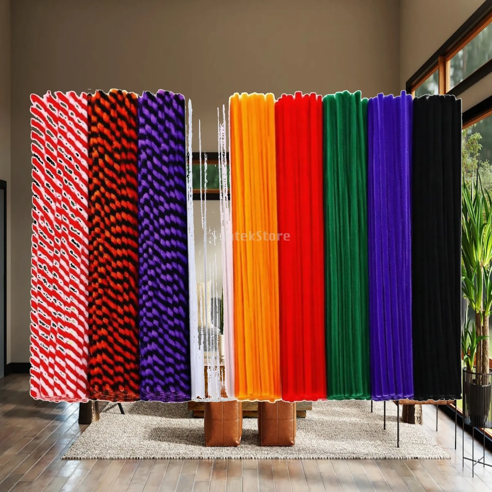 1800 Pieces Chenille Pipe Cleaners Soft Craft Pipe Cleaners Craft Fuzzy Sticks Twistable Delicate for Crafters, DIY Crafts