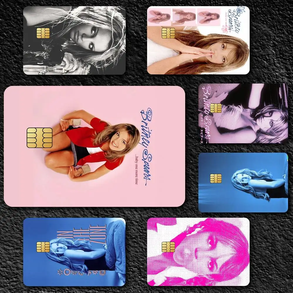 Singer B-Britney Spears pegatinas de piel de tarjeta de crédito para tarjeta bancaria autobús Metro tarjeta pegatina regalo impermeable