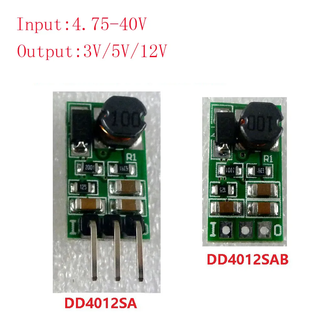 DC 4.75-40V 1A to 3V 5V 12V Regulator Board DC-DC Step-Down Converter Module Buck Power Supply Module PWM/PFM Modes Conversion