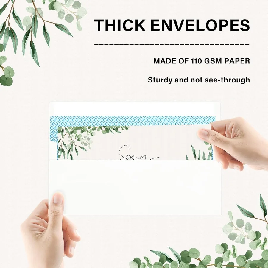 Confezione da 50 # 10 buste aziendali buste bianche autosigillanti per affari sicuri e spedizioni legali per ufficio, contatti, fatture con lettere