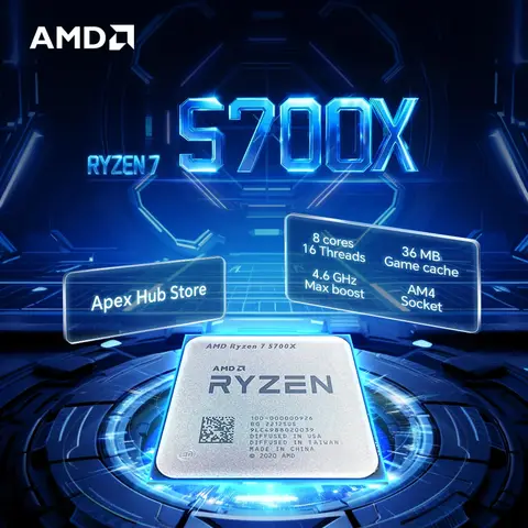 NEW AMD Ryzen 7 5700X 8-Core 16-Thread AM4 Applicable to B550 3.4GHz 65W 7NM L3=32M R7 5700X Gaming Processor DDR4 No Fan