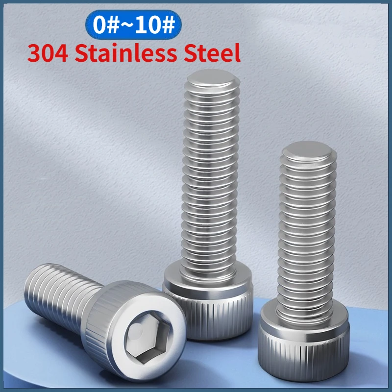 Beicai Unc Unf 0#-80 2#-56 4#-40 6#-32 8#-32 10#-24 10#-32 304 A2-70 Stainless Steel Hexagon Socket Cap Screw Allen Bolt
