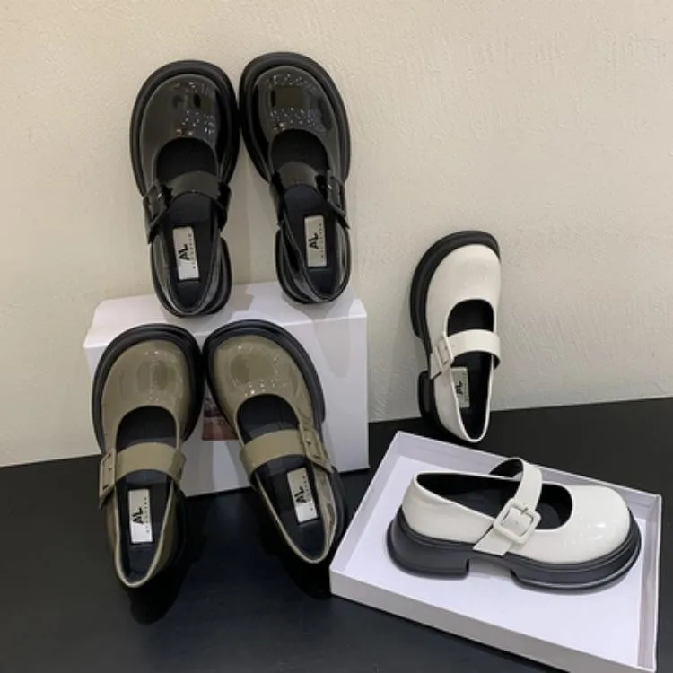 Shoes Woman Flats Dress Basic PU Rubber Med Shoes Woman Flats Dress Rubber Med PU