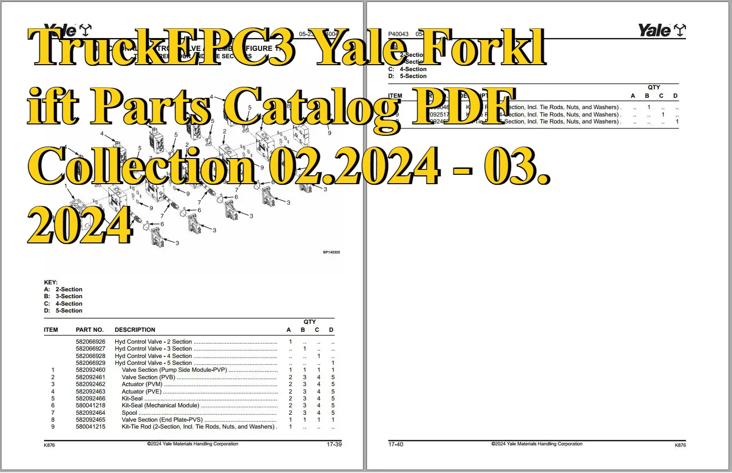 

Каталог запчастей для вилочных погрузчиков TruckEPC3 Yale, коллекция PDF 2024.