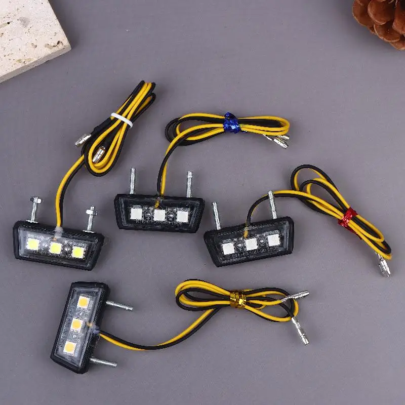 Rear Tail Light for Motorcycle, Waterproof 12V LED License Plate Light