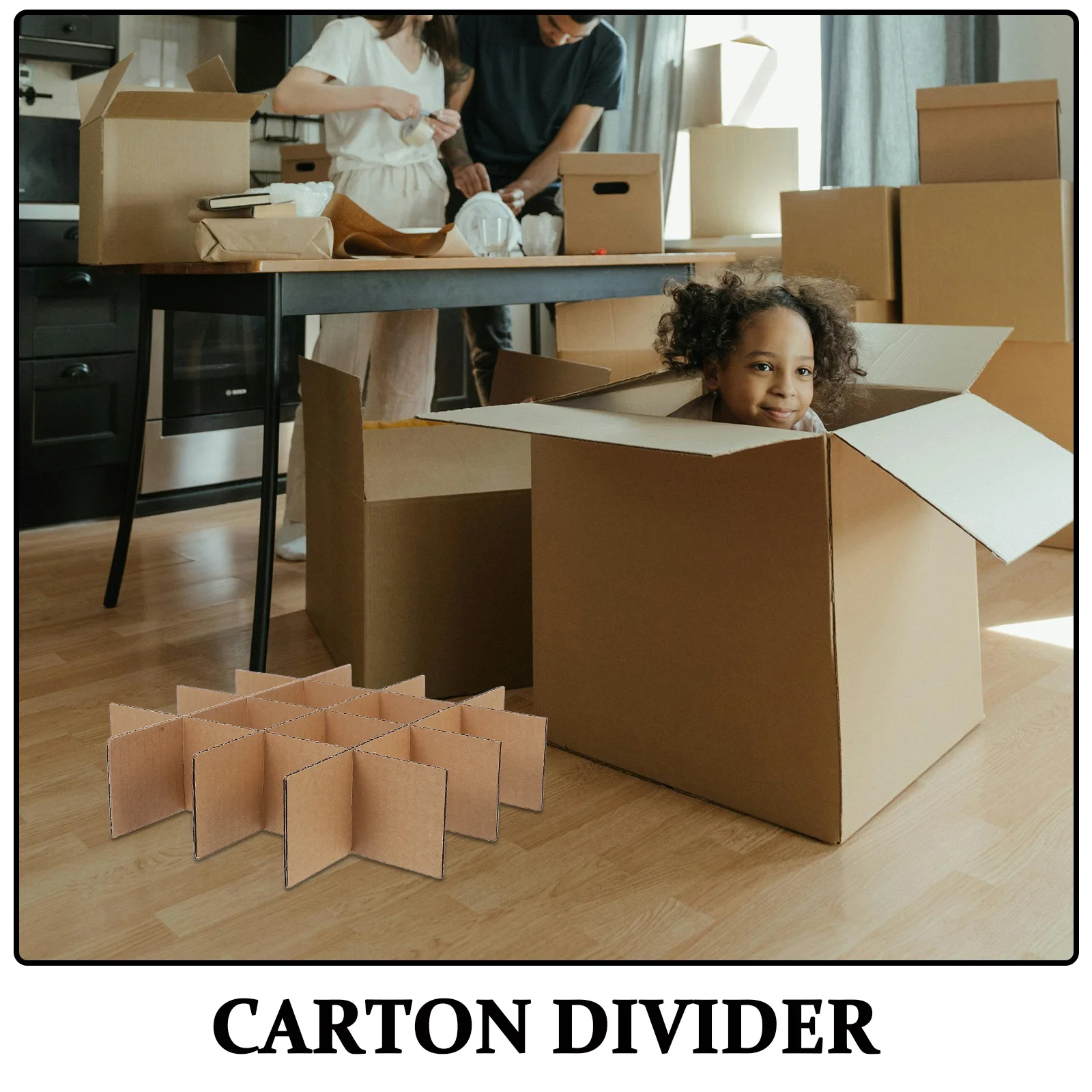 6pcs Cardboard Divider For Transport Protection Grid Packaging Box Protector Craft Storage Organizer Small Containers