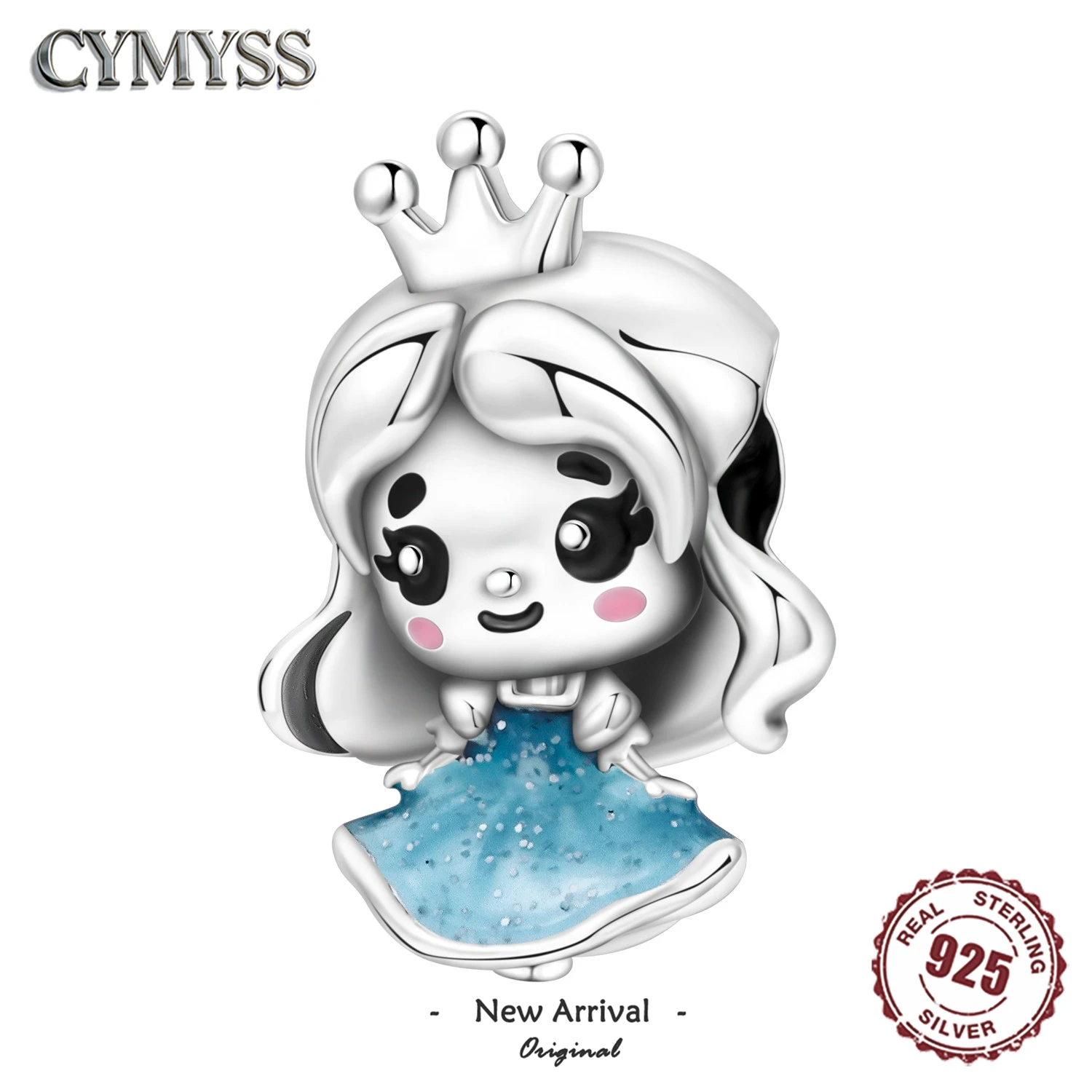 Orignal 925 Sterling Silver Fairy Tale Princess Charm Beads Cartoon Girl Pendant for Girls DIY Bracelet Necklace Birthday Gifts